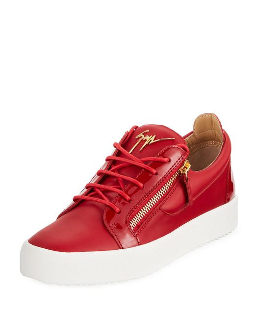 giuseppe zanotti red sneakers