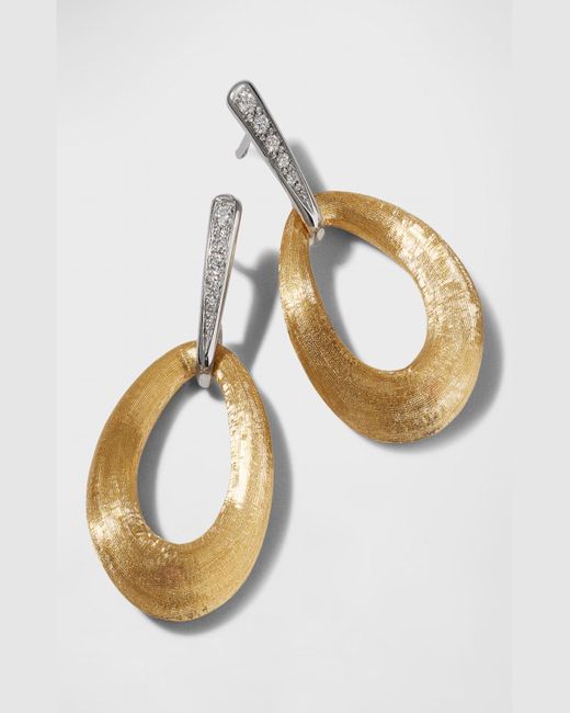 Marco Bicego Metallic 18k Lucia Loop Earrings With Diamonds