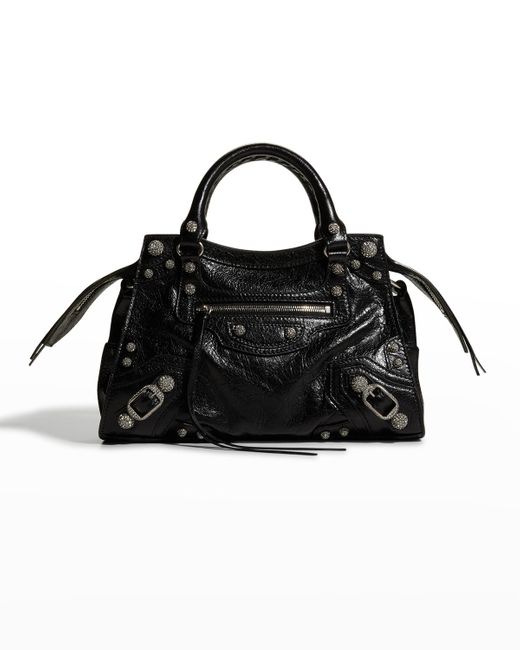 Balenciaga Black Neo Cagole Xs Bag With Rhinestones