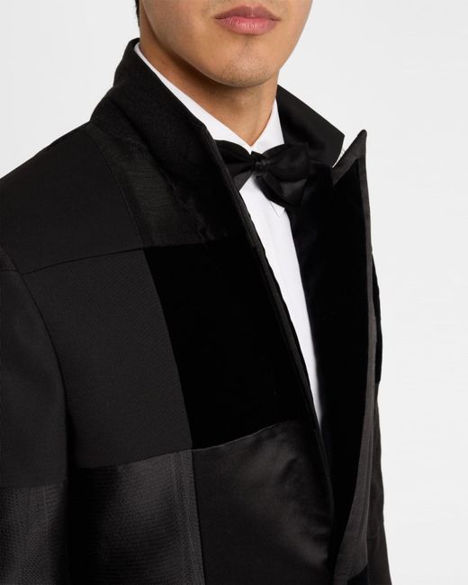 Brioni Black Apos;S Virgilio Patchwork Dinner Jacket for men