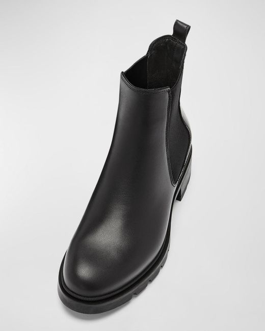 La Canadienne Black Sorento Leather Chelsea Ankle Boots