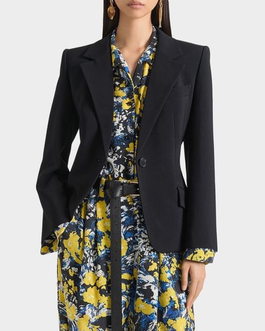 Givenchy Black Single-Breasted Blazer Jacket