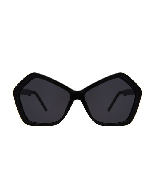 Illesteva Blue Barbra Geometric Acetate Sunglasses