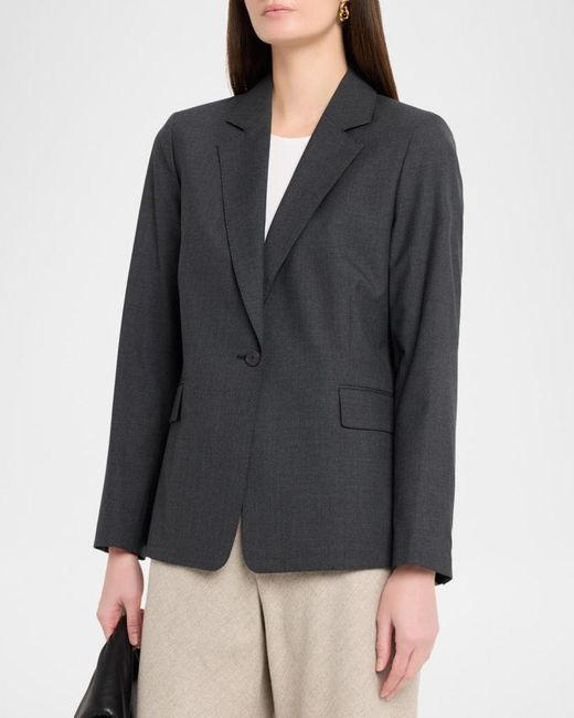 Joseph Black Marty Single-Button Wool Jacket