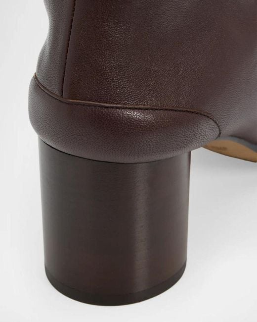 Maison Margiela Brown Tabi Leather Split-Toe Booties