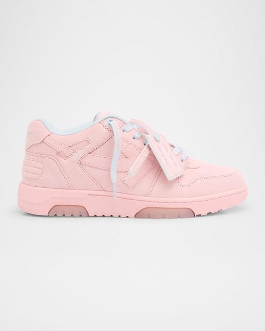 Off-White c/o Virgil Abloh Pink Out Of Office Suede Sneakers for men
