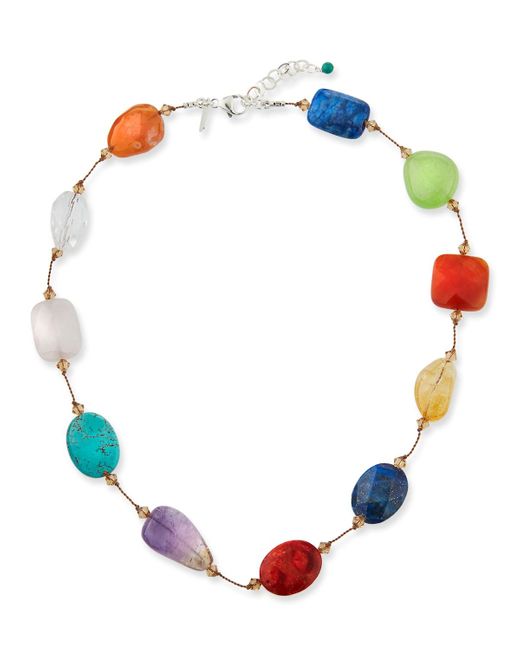 Margo Morrison Multicolor Crystal & Multi-Stone Necklace