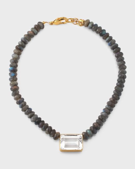 Dina Mackney Labradorite And Quartz Choker Necklace in Metallic | Lyst