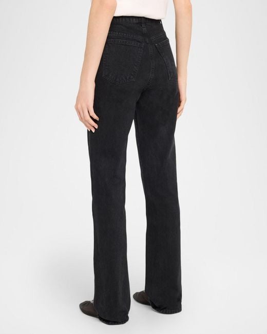 Khaite Blue Danielle Enameled Button Jeans
