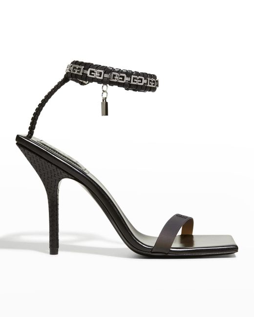 Givenchy Woven Chain Ankle strap Stiletto Sandals in Black Lyst