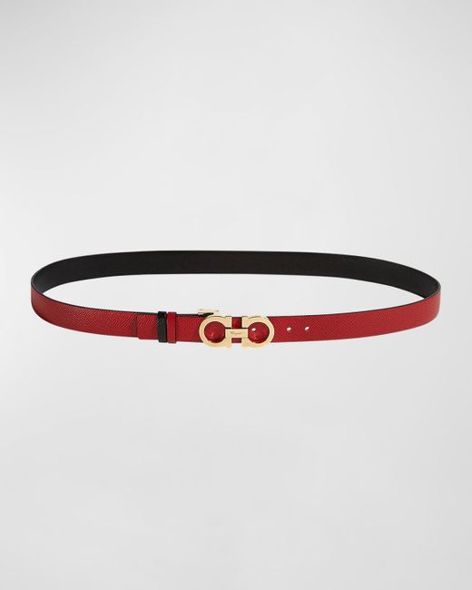 Ferragamo Multicolor Gancini-buckle Reversible Leather Belt