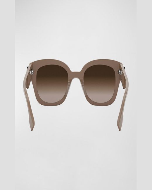 Fendi Brown First Gradient Acetate Cat-Eye Sunglasses