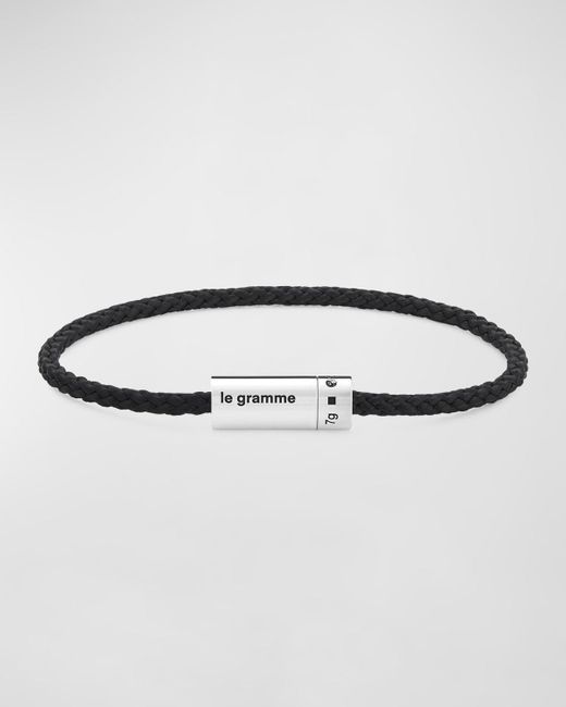 Le Gramme Multicolor Nato Polyester Cable Bracelet for men