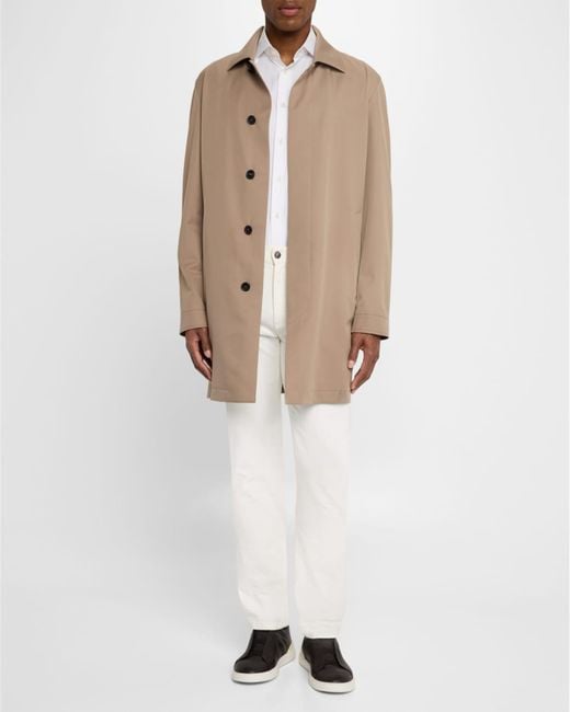 Zegna Natural Apos;S Microfiber Raincoat for men