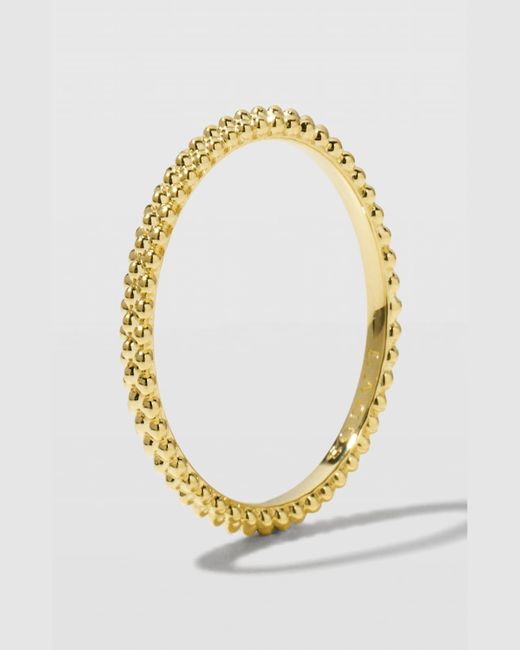 Lagos Metallic 18k Caviar Micro Bead Stack Ring, Size 7