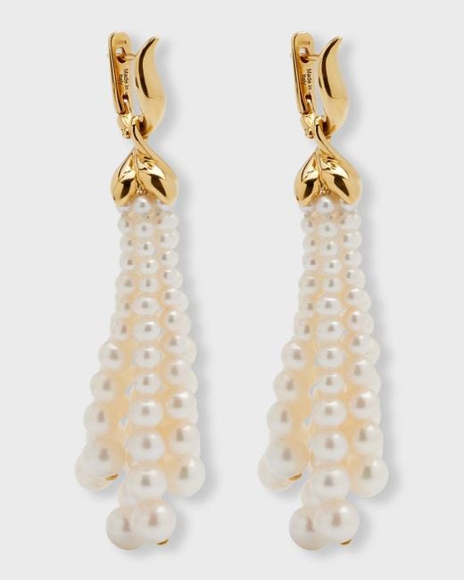 Utopia White 18k Yellow Gold Earrings With Freshwater Pearls, 2.5-7mm