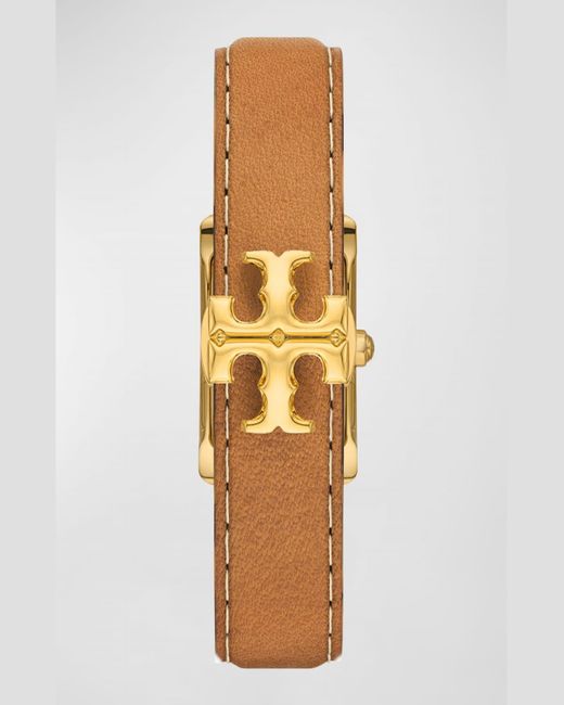 Tory Burch White The Eleanor Luggage Leather Watch