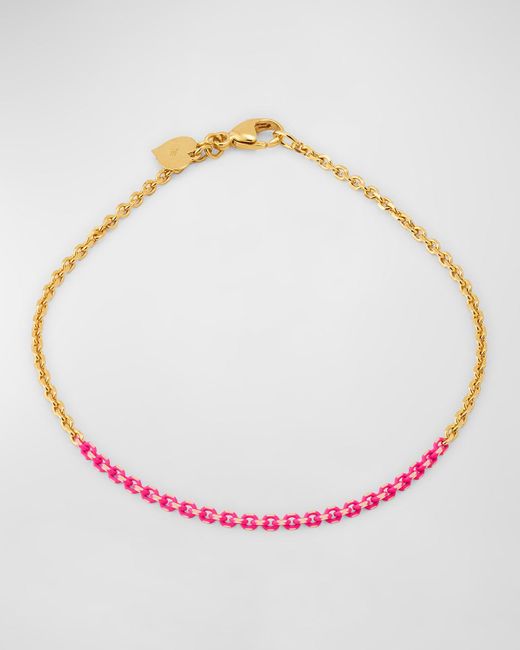Lisa Nik Pink 18K Hot Enamel Bracelet