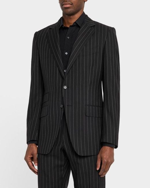 Tom Ford Black Apos;S O & Apos;Connor Sharp Stripe Suit for men