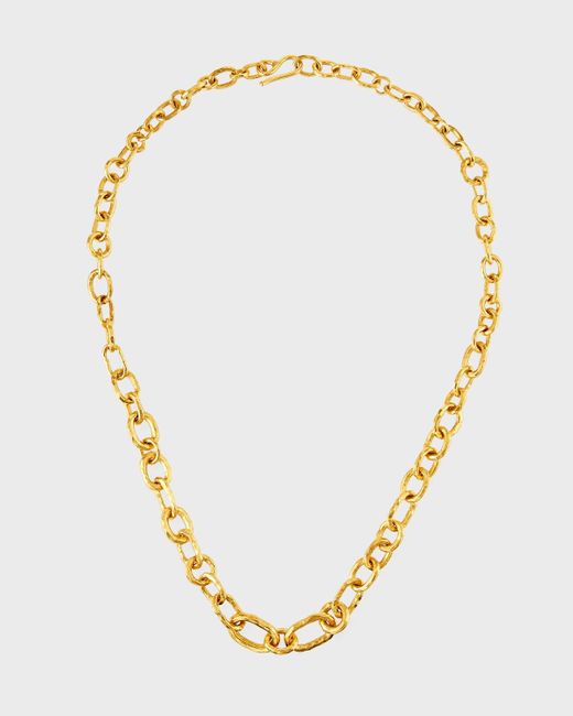 Jean Mahie Metallic 22k Chain-link Necklace