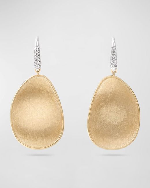 Marco Bicego Natural Lunaria Drop Earrings With Diamonds