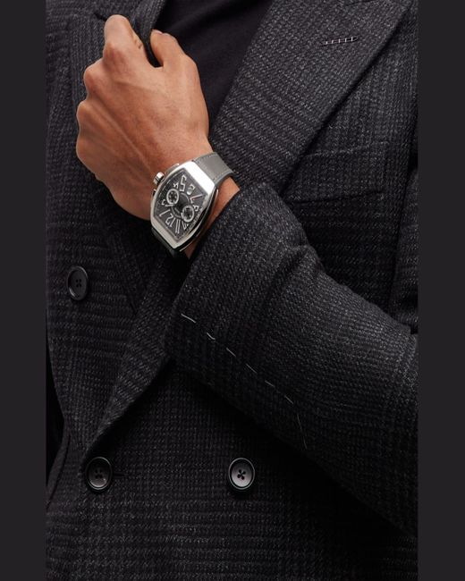 Franck Muller Gray 45mm Vanguard Stainless Steel Chronograph Watch for men