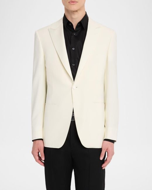Canali Natural Apos;S Wool Peak Lapel Dinner Jacket for men
