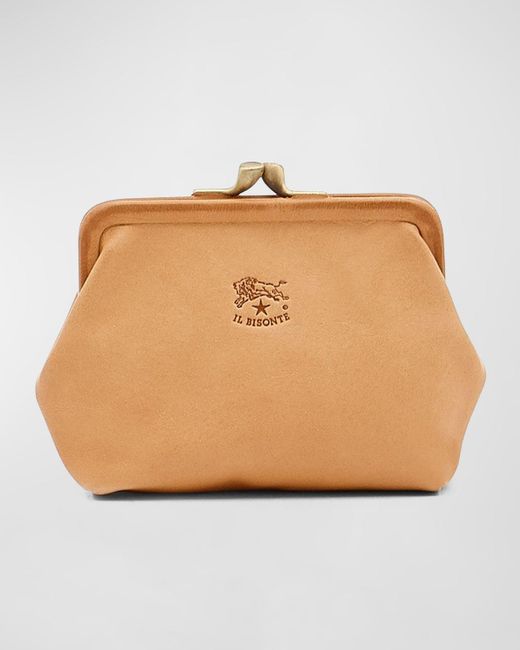 Il Bisonte Natural Classic Leather Coin Case