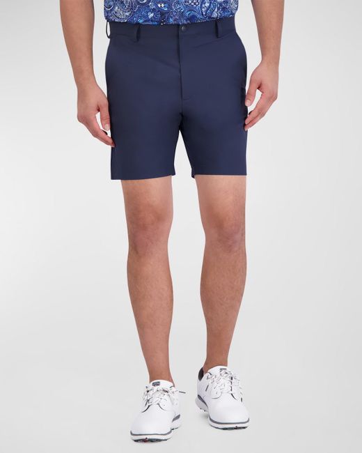 Robert Graham Blue Aster Stretch Flat-Front Shorts for men