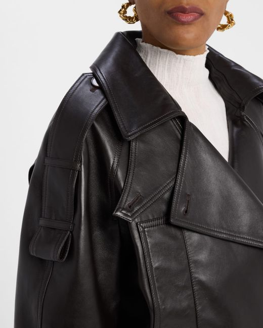 A.L.C. Black Miles Leather Utility Jacket