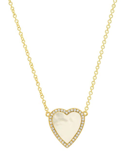 Jennifer Meyer Metallic Mini Inlay Heart Necklace With Diamonds