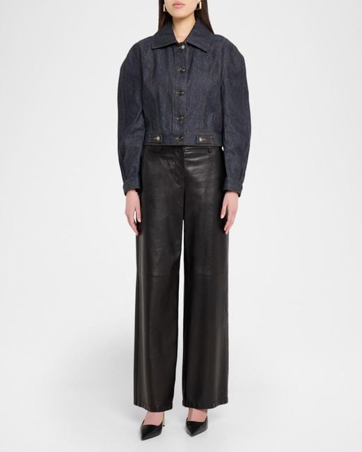 Givenchy Blue Reversed Raw Denim Cocoon Jacket