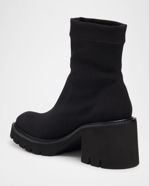 Pedro Garcia Zilia Stretch Nylon Ankle Booties in Black | Lyst