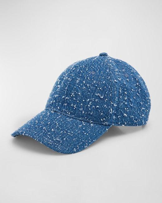 Rag & Bone Blue Harlow Distressed Denim Baseball Hat