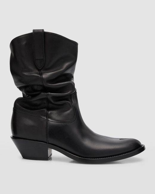 Maison Margiela Black Tabi Leather Western Boots for men