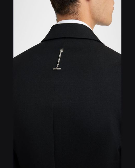 Alexander McQueen Black Crystal Barathea Wool Reverse Jacket for men