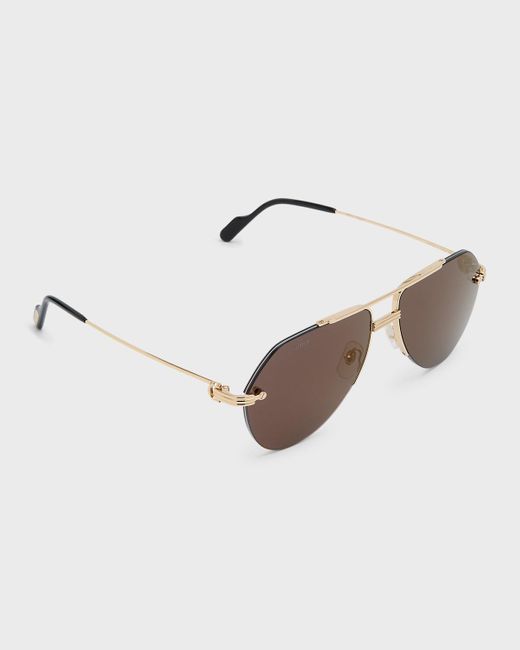 Cartier Multicolor Ct0427sm Metal Aviator Sunglasses for men