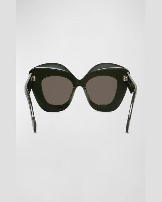 Loewe Black Anagram Acetate Butterfly Sunglasses