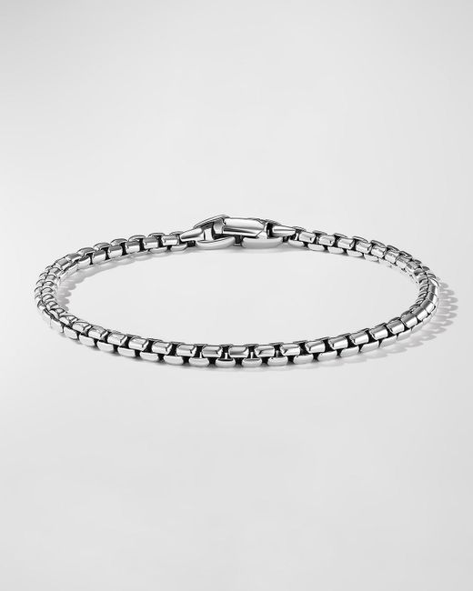 David Yurman Metallic 4mm Box Chain Bracelet In Silver for men