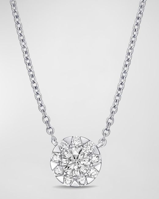 Memoire Multicolor 18k White Gold Diamond Bouquet Fashion Necklace