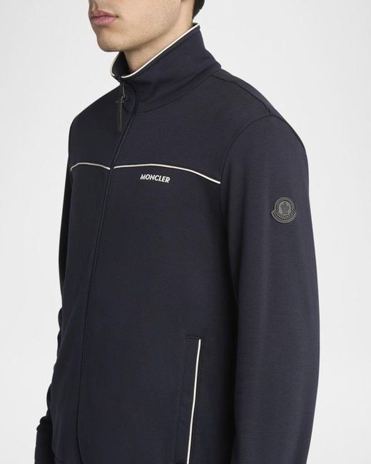 Moncler Blue Apos;S Fleece Zip Jacket for men