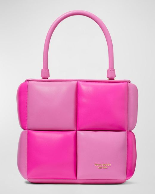 Kate Spade Pink Boxxy Colorblocked Smooth Leather Tote Bag