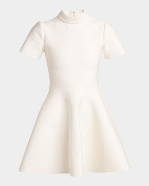 Tom Ford White Fit-Flare Knit Mini Dress
