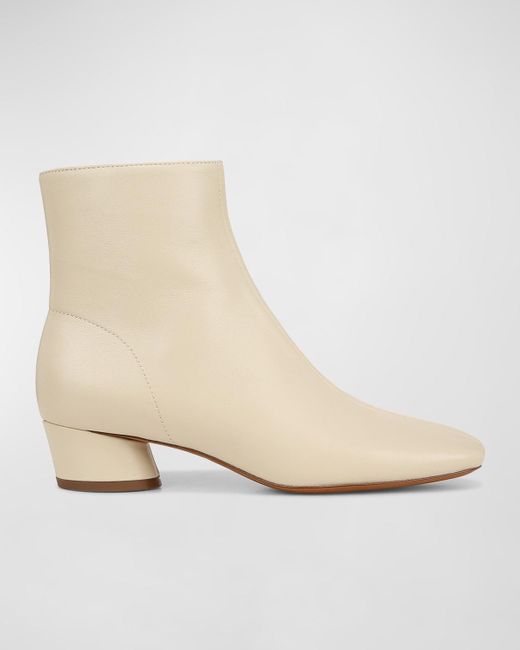 Vince Ravenna Leather Ankle Boots in Natural | Lyst