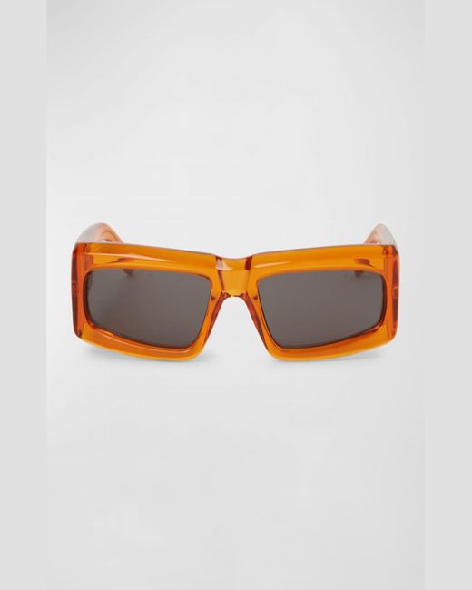 Palm Angels Orange Yreka Acetate Rectangle Sunglasses for men