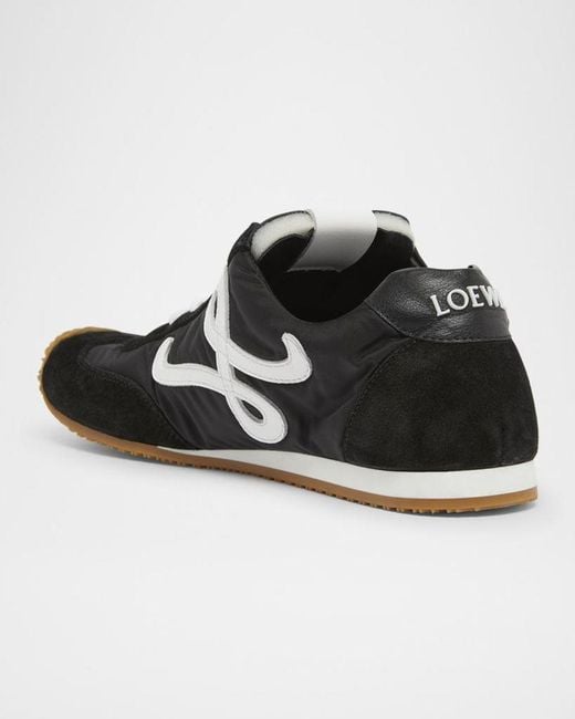 Loewe Black Flow Runner Suede And Leather Sneakers