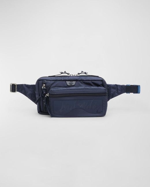 Christian Louboutin Blue Loubideal Sneaker Sole Nylon Belt Bag for men