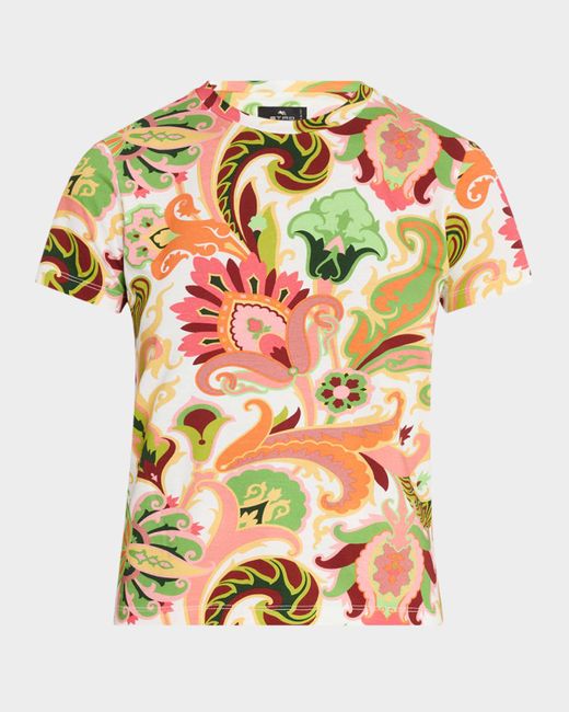 Etro Summer Artwork Short-Sleeve T-Shirt | Lyst