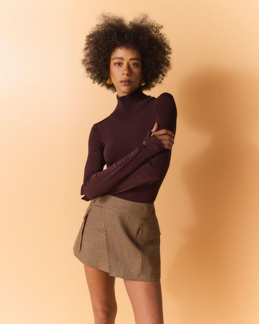 A.L.C. Black Elyse Turtleneck Top