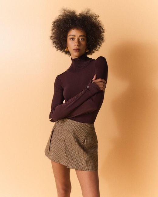A.L.C. Black Elyse Turtleneck Top